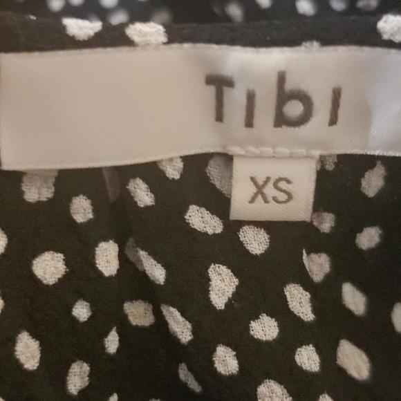 TIBI MARTINE RUFFLE POLKA DOT BLOUSE - Picture 10 of 11